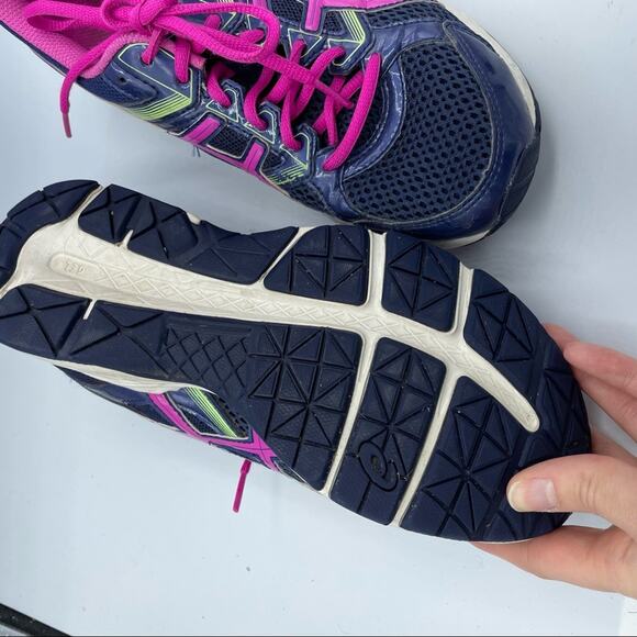 ASICS Gel Contend 3 Blue & Pink Running Shoes Sneakers Womens 8 Bright Colorful - Picture 3 of 9